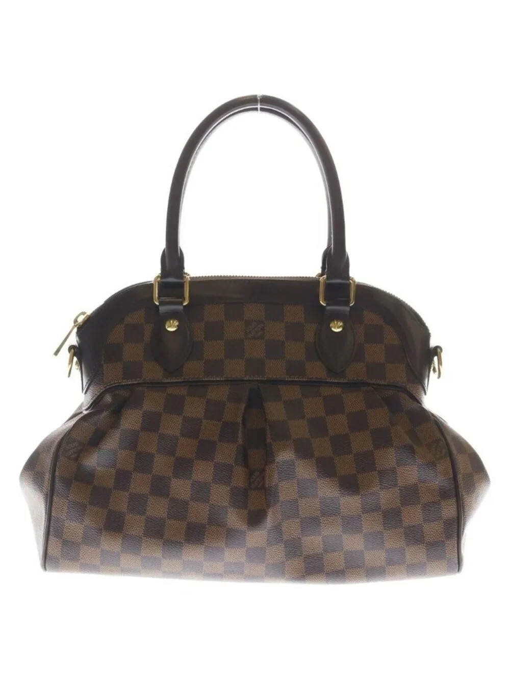 Louis Vuitton Damier Trevi PM Shoulder Bag Leather Brown